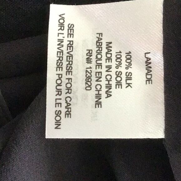 LA Made Black Silk Tunic Blouse NWT - Picture 6 of 6